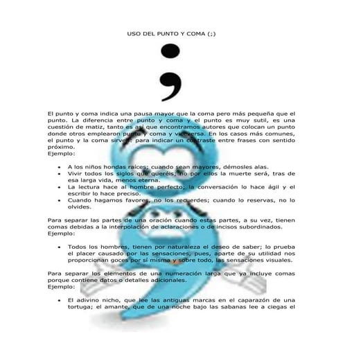El punto y coma (;) | PDF