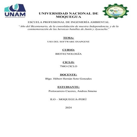SIMULACION DEL SOFTWARE SNAPGENE DEL ARTICULO