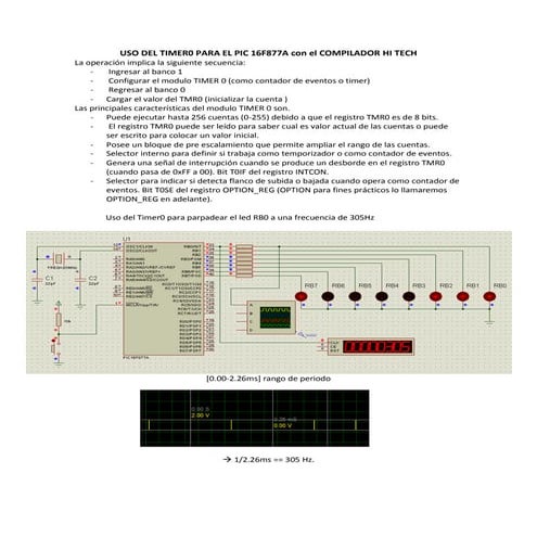 Uso del timer0 para el pic 16 f877a con el compilador hi tech