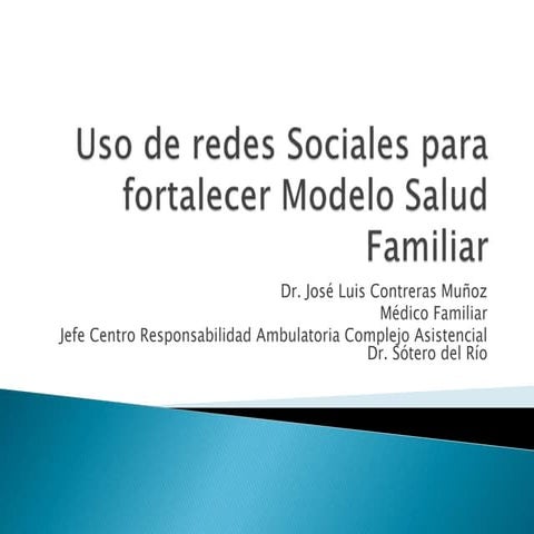 Uso de redes sociales para fortalecer modelo salud final