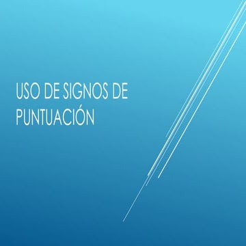 Uso de signos de puntuación