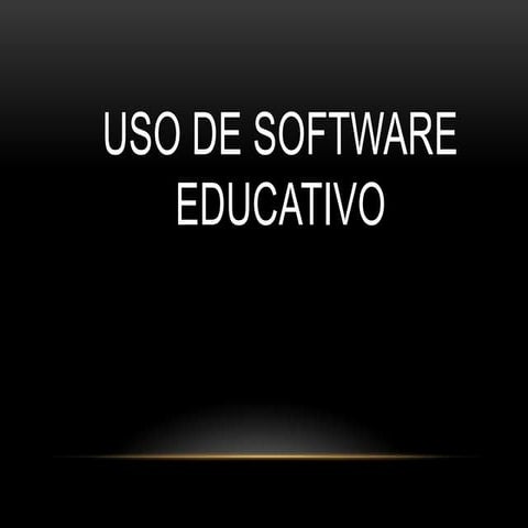 Uso de software educativo