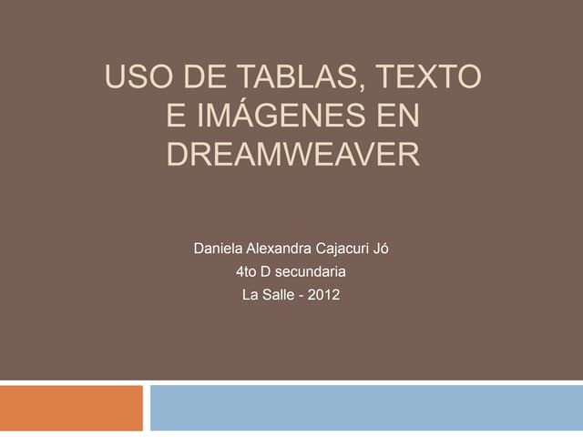 Uso de tablas, texto e imagenes