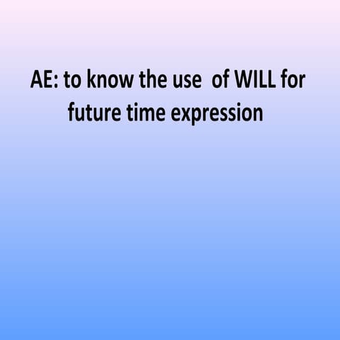 Uso de will- will not