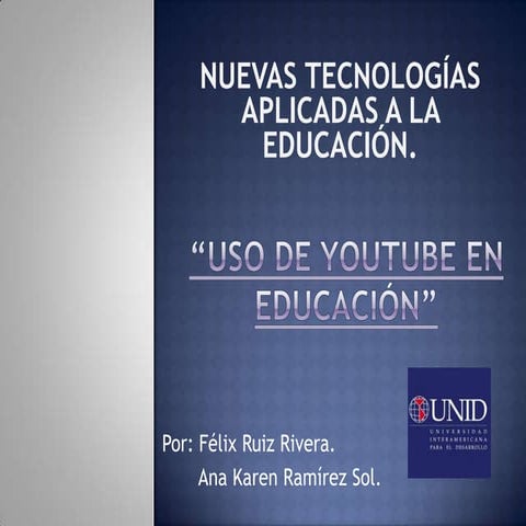 Uso de you tube en educacion