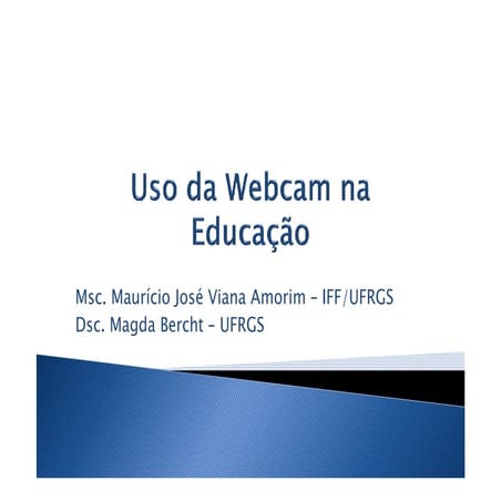 Uso da webcam na educação