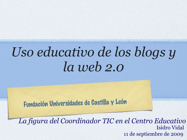 Uso educativo de los blogs