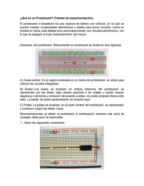 Prácticas2 placaprotoboard | PDF