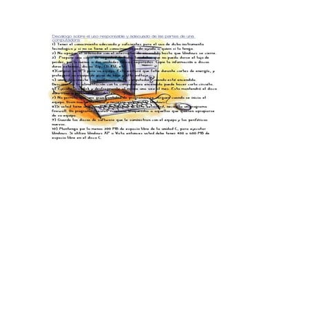 Uso responsable y adecuado de las partes de una computadora personal | PDF