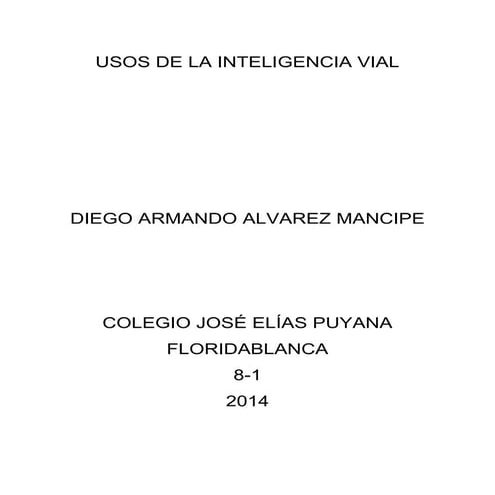 Usos de la inteligencia vial