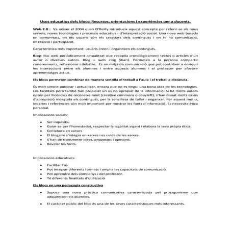 Usos educatius dels blocs