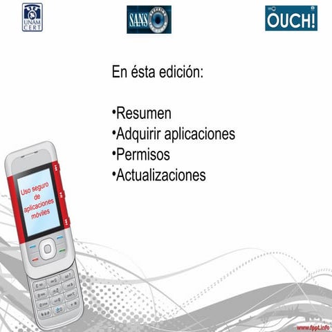 Uso seguro de aplicaciones móviles