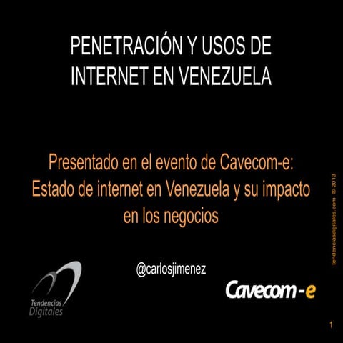 Usos internet venezuela_2013 por tendencias digitales
