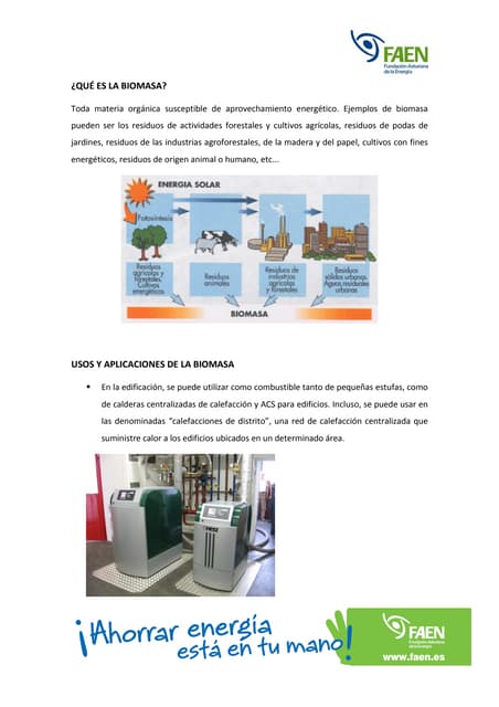 Usos y aplicaciones de la biomasa