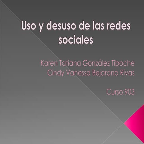 Uso y desuso de las redes sociales | PPTX