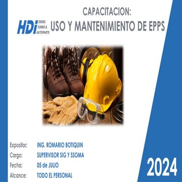 USO Y MANTENIMIENTO DE EQUIPOS DE PROTECCION PERSONAL.pptx