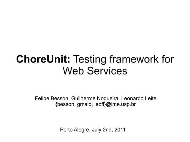 CHOReOS Web Services FISL Conference Brazil 2012