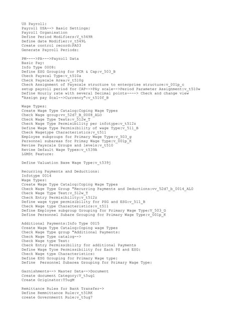 Us payroll configuration