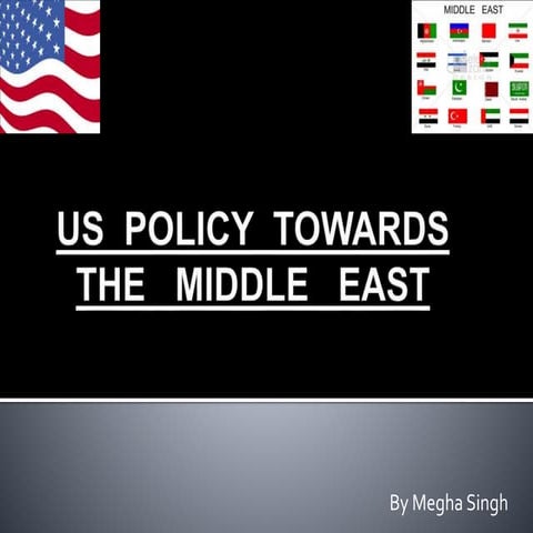 US policy towards the middle east