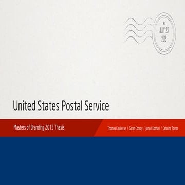 United States Postal Service Thesis