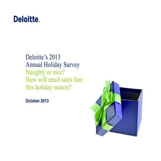 Deloitte 2013 Holiday Survey