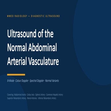 Comprehensive Ultrasound Imaging of Normal Abdominal Arterial ...