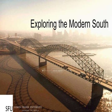 Exploring the Modern South: Introduction to the Course (Law & Policy of the Jim Crow Era)