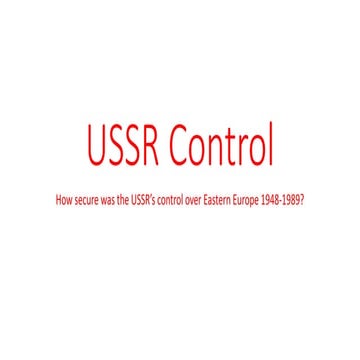 USSR Control