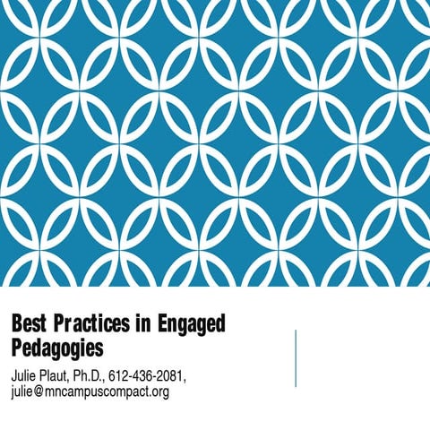 Best Practices in Engaged Pedagogies