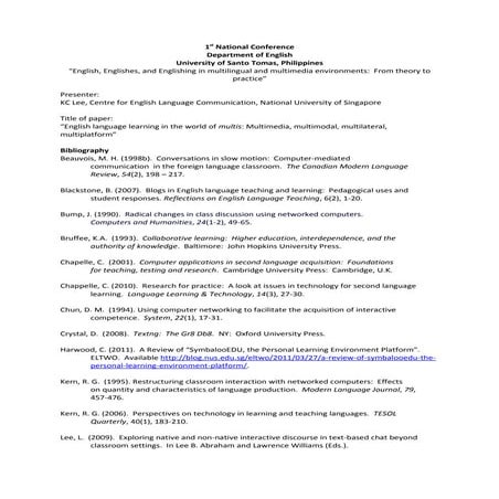 Ust bibliography kc lee