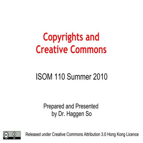 Copyright and Creative Commons