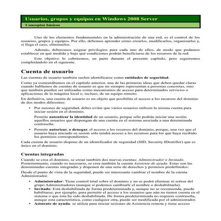 Usuarios grupos conceptos básicos