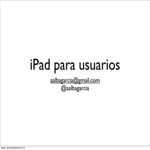 Usuarios ipad
