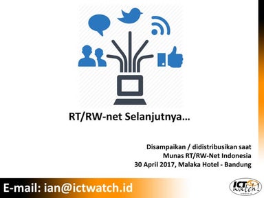 Usulan RT RW Net oleh ICT Watch