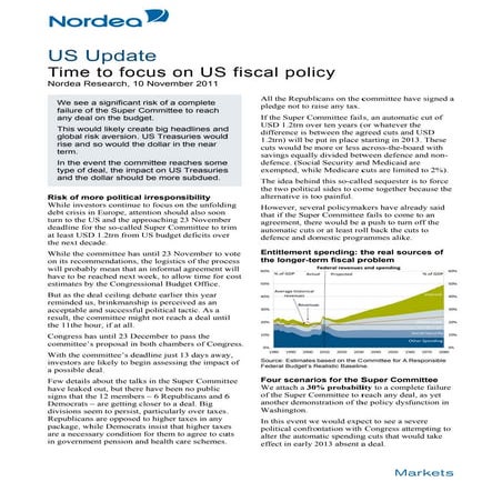 US update- Time to focus on us fiscal policy