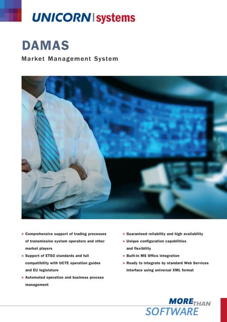 Damas - market management system for TSO