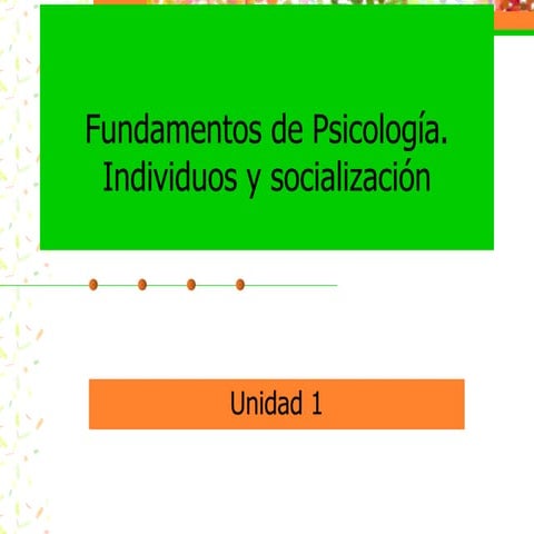 UT 1:Fundamentos de Psicología