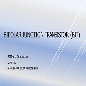 Presentation on bipolar junction transistor | PPTX