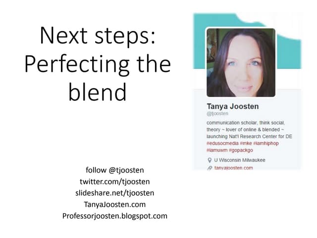 Next steps in blended learning, Presentation at University of Tampa