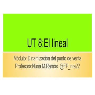Como distribuir el lineal | PPTX