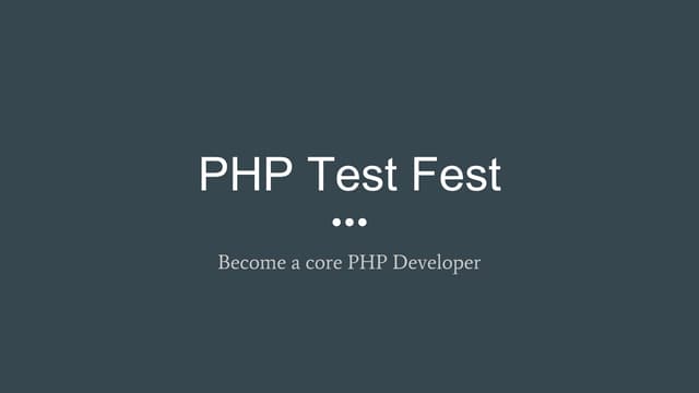 Php test fest
