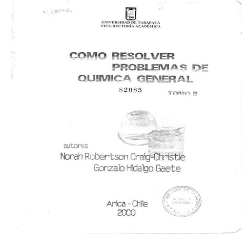 Uta como resolver problemas de quimica genral tomo II