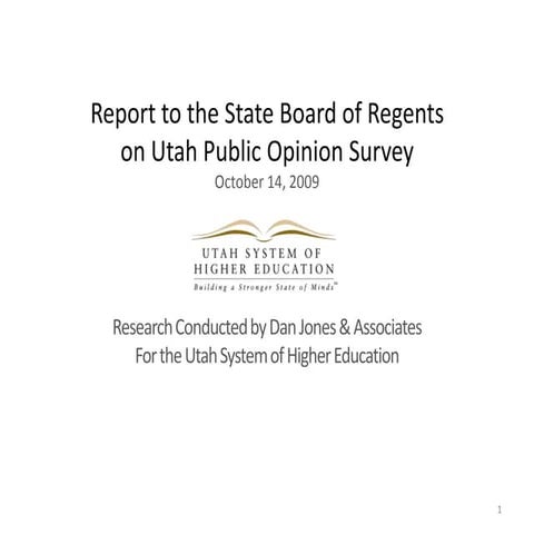 Utah Higher Ed Public Opinion Survey