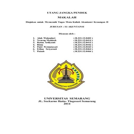 Utang jangka pendek | DOCX
