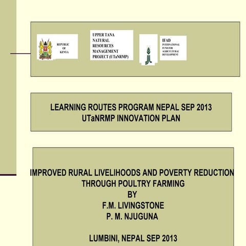 Improved Rural Livelihoods And Poverty Reduction Through Poultry ...
