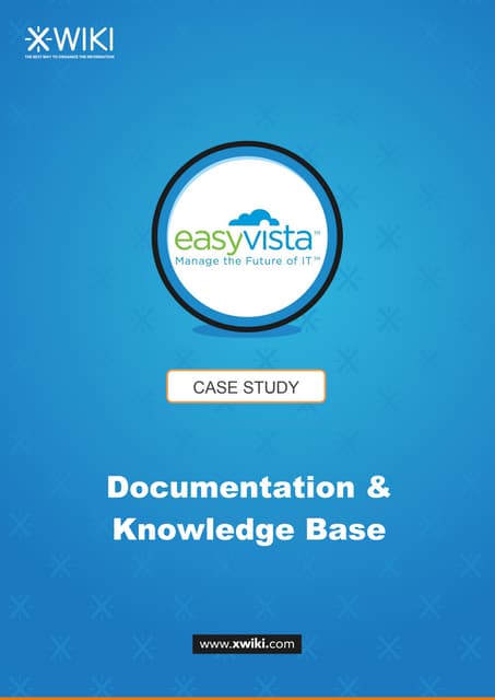 Documentation and Knowledge management: the EasyVista's use case