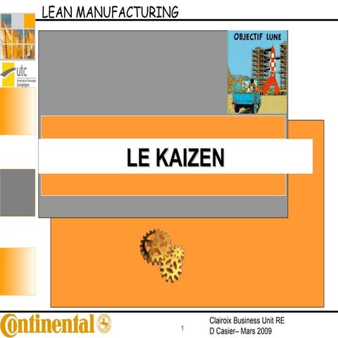 LeAN LANUFACTURING Formation 2009 le Kaizen .ppt