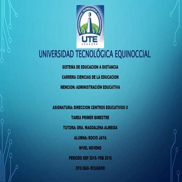 UTE Dirección de Centros Educativos II Funciones del Gerente Educativo 21_nov...