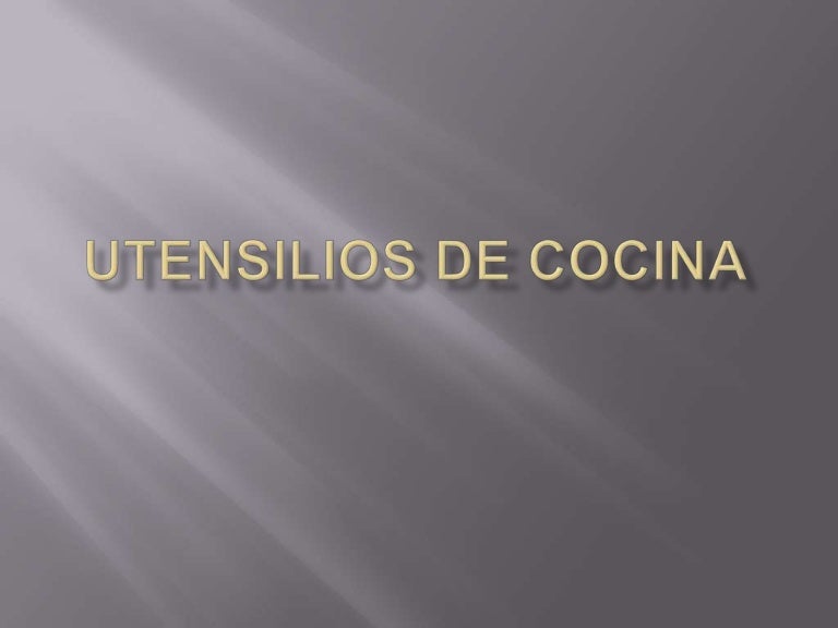 Utensilios de cocina