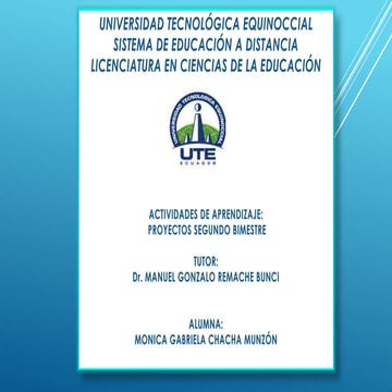 UTE PLAN DE INVESTIGACIÓN MODALIDAD PROYECTOS | PPTX